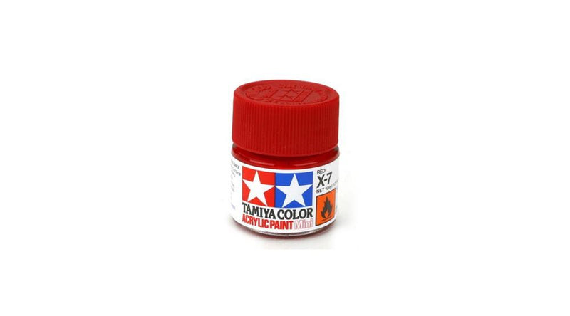 Tamiya 81507 X-7 Gloss Red Acrylic Mini Pottle 10ml