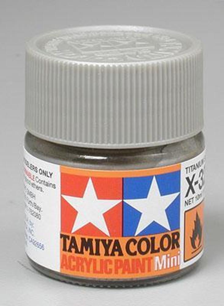 Tamiya 81532 X-32 Gloss Titanium Silver Acrylic Mini Pottle 10ml