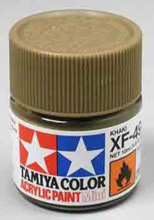 Tamiya 81749 XF-49 Flat Khaki Acrylic Mini Pottle 10ml (7540559479021)