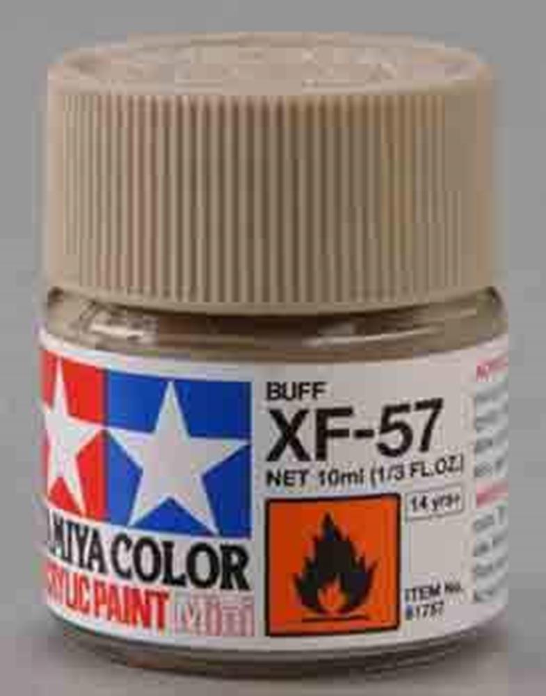 Tamiya 81757 XF-57 Flat Buff Acrylic Mini Pottle 10ml