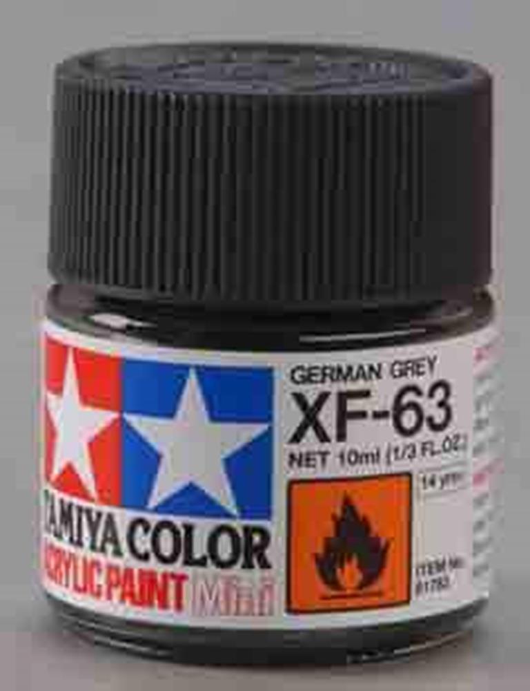 Tamiya 81763 XF-63 Flat German Gray Acrylic Mini Pottle 10ml