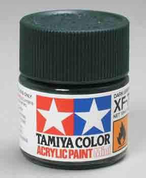 Tamiya 81770 XF-70 Flat Dark Green 2 Acrylic Mini Pottle 10ml (7540561019117)