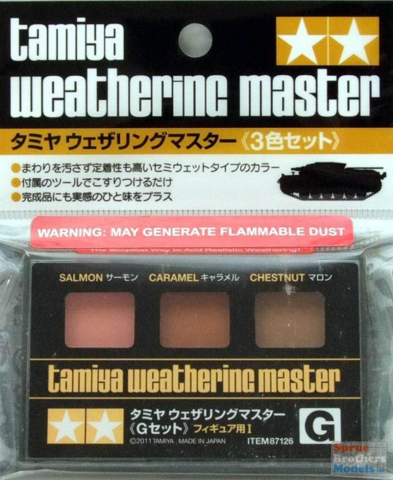 Tamiya 87126 Weathering Master Set G - Salmon/Caramel/Dark Chestnut (Figures I)