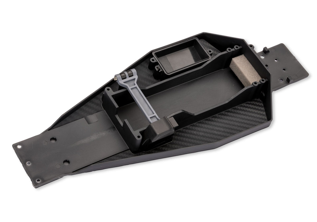 Traxxas Lower Steel Grey 166mm Long Battery Compartment RC Chassis - 3728-STGRY - TRX3728-STGRY