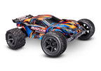 Traxxas Rustler 2WD HD VX3 RC Stadium Truck 1/10 - Orange, 3/4 front view