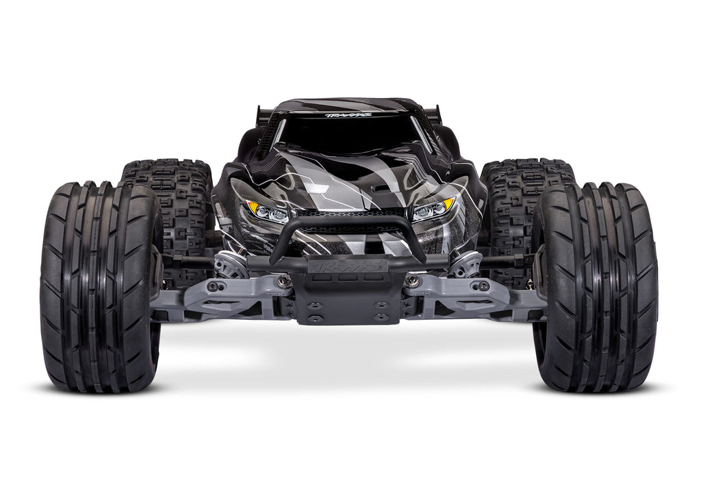 Traxxas Rustler 2WD HD VX3 RC Stadium Truck 1/10 - Black, front view