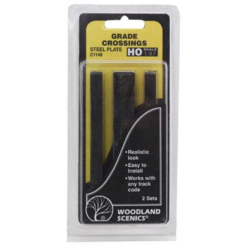 Woodland Scenics C1148 HO Grade Crossing Steel Plates (7540614070509)
