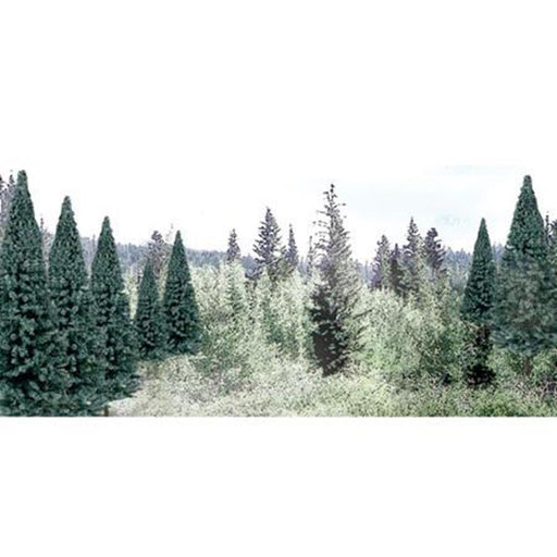 Woodland Scenics TR1587 Ready Made Trees Value Pack Blue Spruce 2-4 (18) (7597343998189)