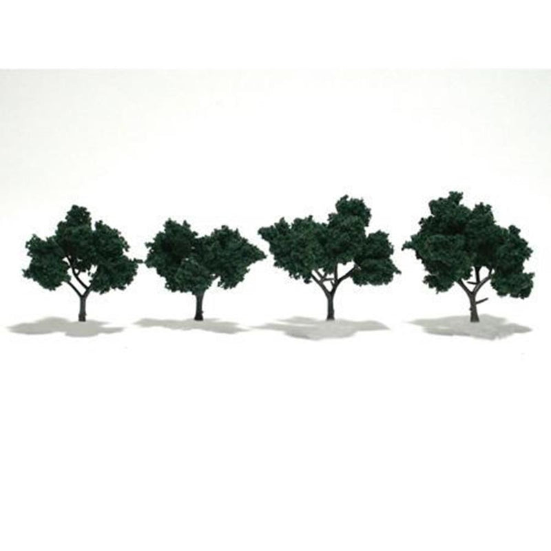 Woodland Scenics TR1505 TREES DAR/GRN 5--7CM 4PCS - Hobby City NZ (7540643561709)