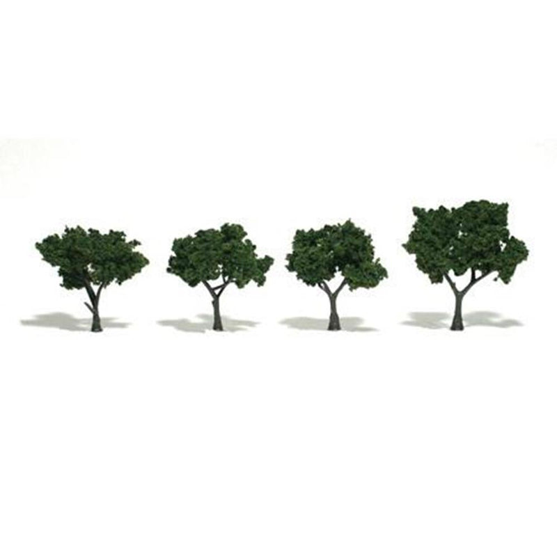 Woodland Scenics TR1504 TREES MED/GRN 5--7CM 4PCS (8807587086573)