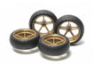 Tamiya 15368 Mini 4WD Lrg Dia. LW Wheels w/Arched Tires (8144079388909)
