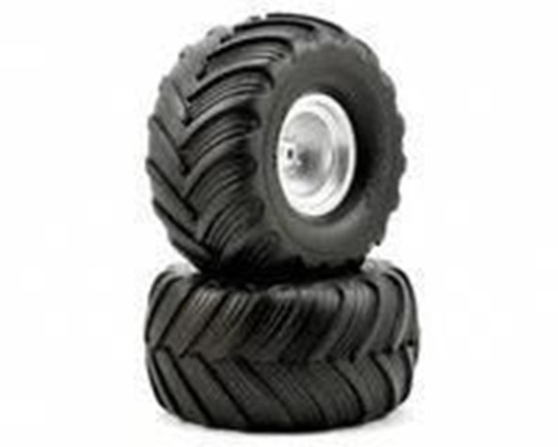 Traxxas 3663-WHT Monster Truck Wheels & Terra Groove Tires (2)
