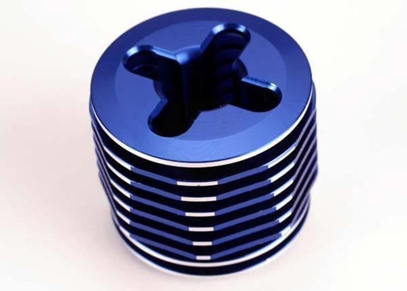 zTraxxas 4032 - Cooling Head Pro (Mach. Alum.) (Blue-Anodized)