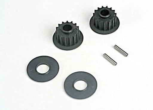 zTraxxas 4896 - Pulleys 15-Groove (Front/ Rear) (2)/Flanges (2)/ Axle (769079803953)