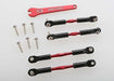 Traxxas 3741X - Turnbuckles and Camber links Aluminum (Red-Anodized) (769154089009)