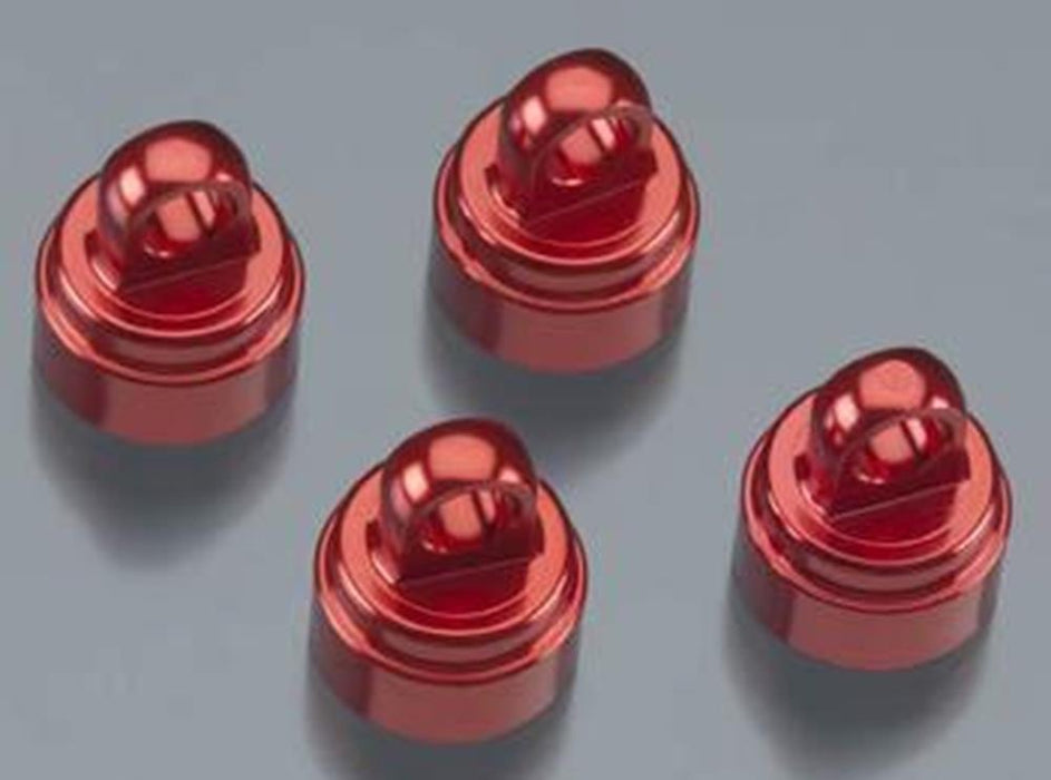 Traxxas 3767X - Shock Caps Aluminum (Red-Anodized) (4) (Fits All Ultra Shocks) (7540678689005)