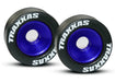 Traxxas 5186A - Wheels Aluminum (Blue-Anodized) Rubber Tires (2) (769252229169)