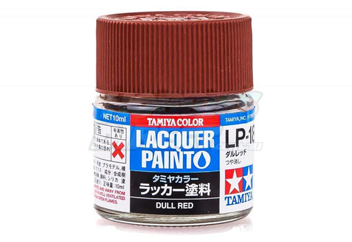 Tamiya 82118 LP-18 Dull Red Lacquer Paint 10ml (778290757681)