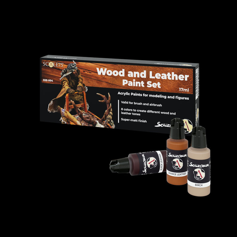 Scale 75 SSE-004 Scalecolor Wood and Leather Paint Set