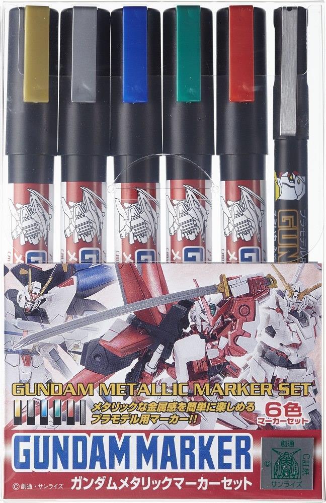 Gunze GMS121 Gundam Metallic Marker Set