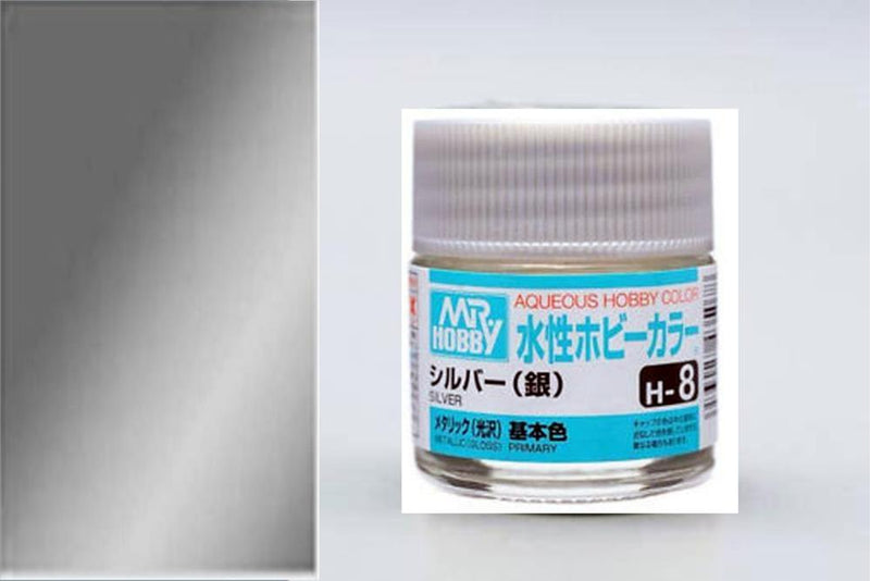 Gunze H008 Mr. Hobby Aqueous Metallic/Gloss Silver - Hobby City NZ