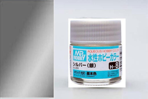 Gunze H008 Mr. Hobby Aqueous Metallic/Gloss Silver - Hobby City NZ