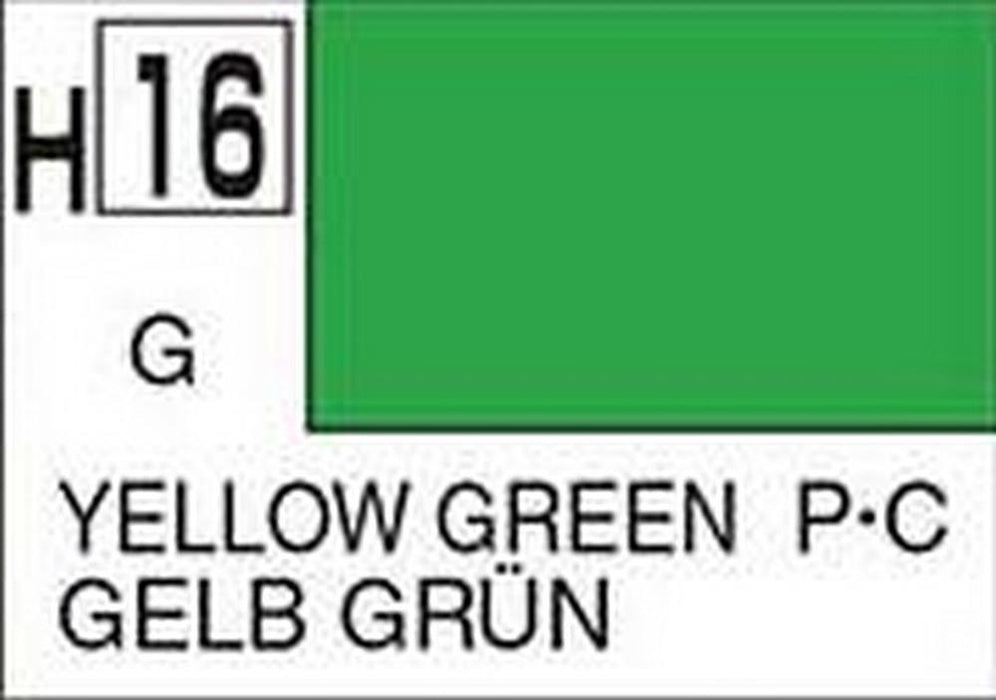 Gunze H016 Mr. Hobby Aqueous Semi-Gloss Yellow-Green (7650652651757)