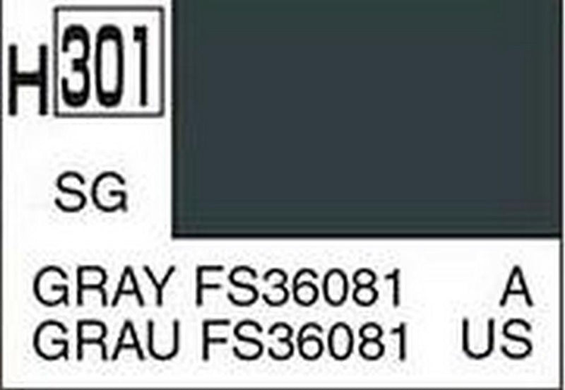 Gunze H301 Mr. Hobby Aqueous Semi-Gloss Grey FS 36081