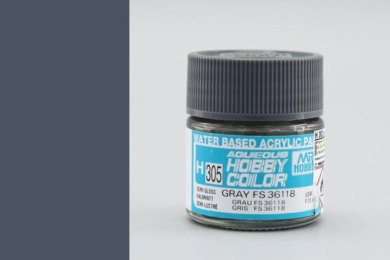 Gunze H305 Mr. Hobby Aqueous Semi-Gloss Grey FS 36118