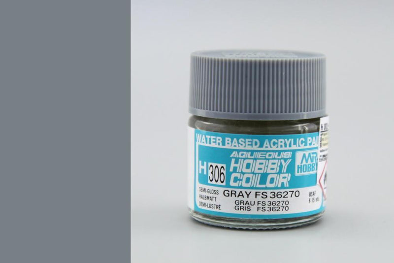 Gunze H306 Mr. Hobby Aqueous Semi-Gloss Grey FS 36270