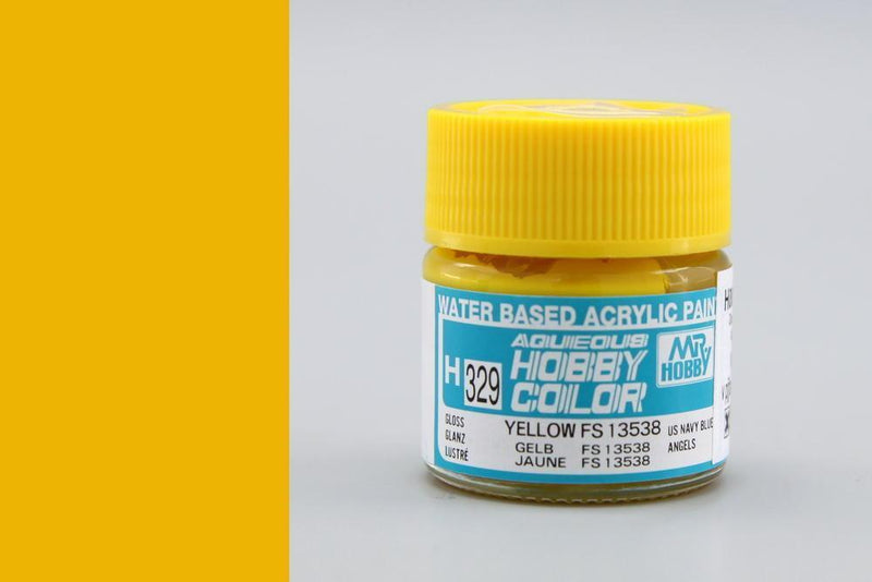 Gunze H329 Mr. Hobby Aqueous Gloss Yellow FS 13538 - Hobby City NZ