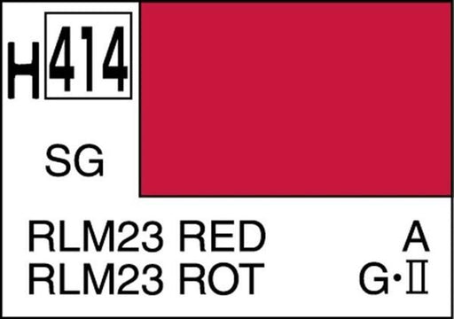 Gunze H414 Mr. Hobby Aqueous Semi Gloss RLM 23 Red (7757021741293)