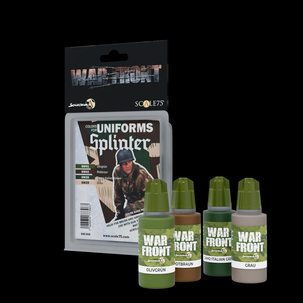 Paint Splinter Scale 75 SSE-058 Warfront Splinter Paint Set – Hobby City NZ