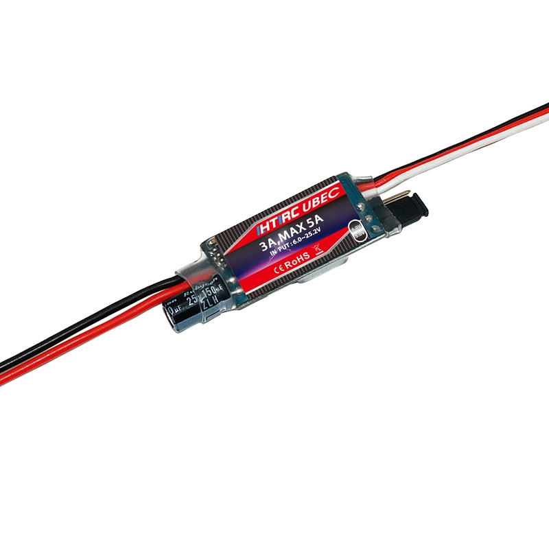 HTIRC 05300330 SBEC 3A cont 5A burst 2-6S LiPo 5-18NC Output 5.0V-6.0V/3A 51x15x8.5mm 10g - Hobby City NZ (8347089764589)