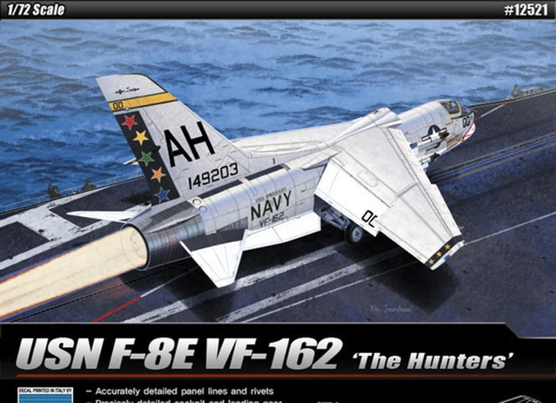 Academy 12521 1/72 USN F-8E VF-162 "THE HUNTERS" - Hobby City NZ (7521361264877)