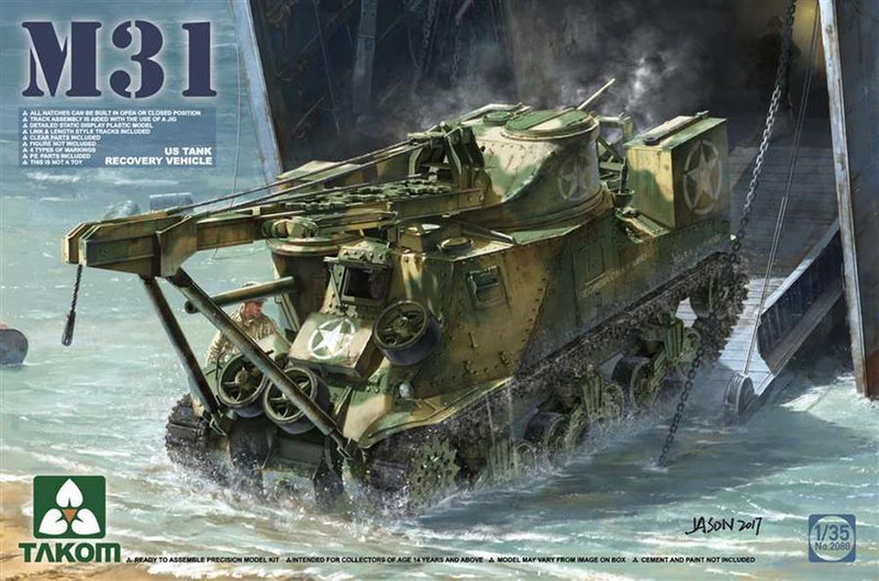 Takom 2088 1/35 M31 US Tank Recovery Vehicle (8967462519021)