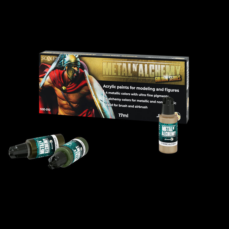 Scale 75 SSE-010 Scalecolor Metal n Alchemy Golden Paint Set