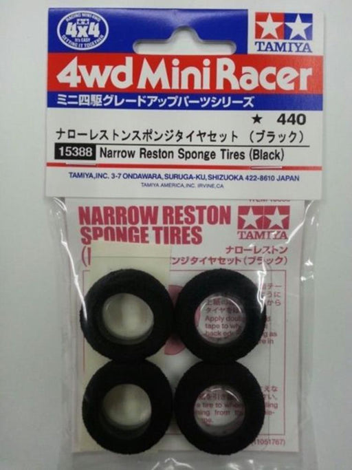 Tamiya 15388 N. Reston Sponge Tires (Black) (7650669265133)