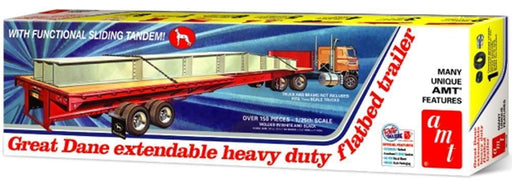 AMT 1111 1/25 Great Dane Extendable Flat Bed Trailer (1490738642993)