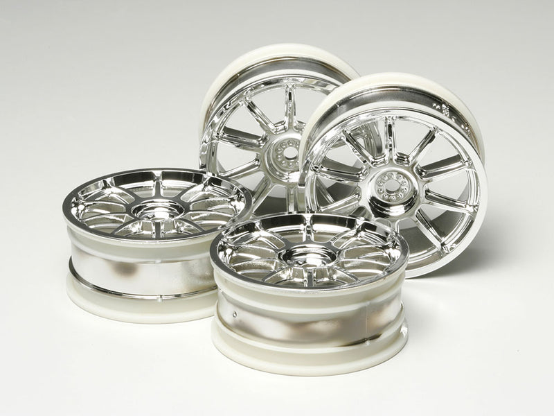 TAMIYA 53860 10 spoke plated wheels 24mm wide 0mm offset ( 4 pcs )