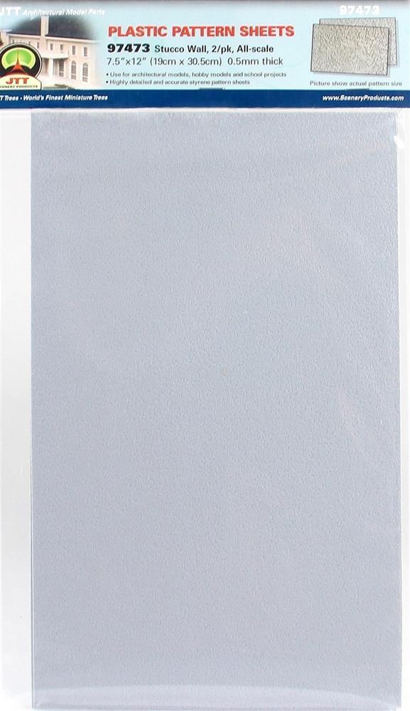 JTT Scenery 97473 N Scale Stucco Wall Plastic Sheets (2 Pack) - Hobby City NZ