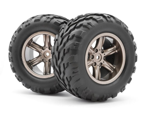 Blackzon 540077 Wheels & Tires: Dark Grey (2) (8452813095149)