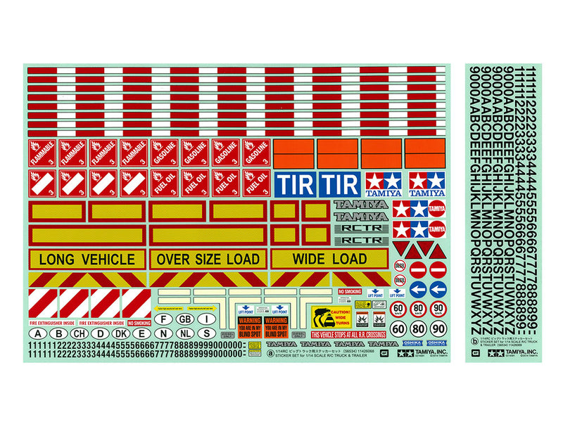 Tamiya 56534 1/14 TRACTOR/TRAILER STICKER