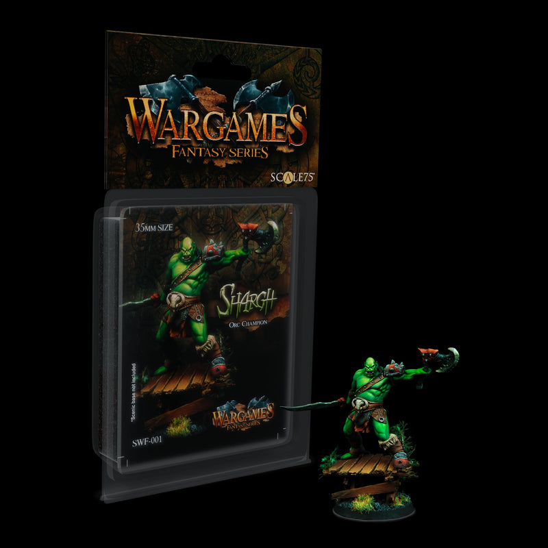 Scale 75 SWF-001 Figures Fantasy Wargames Shargh Orc Champion 35mm