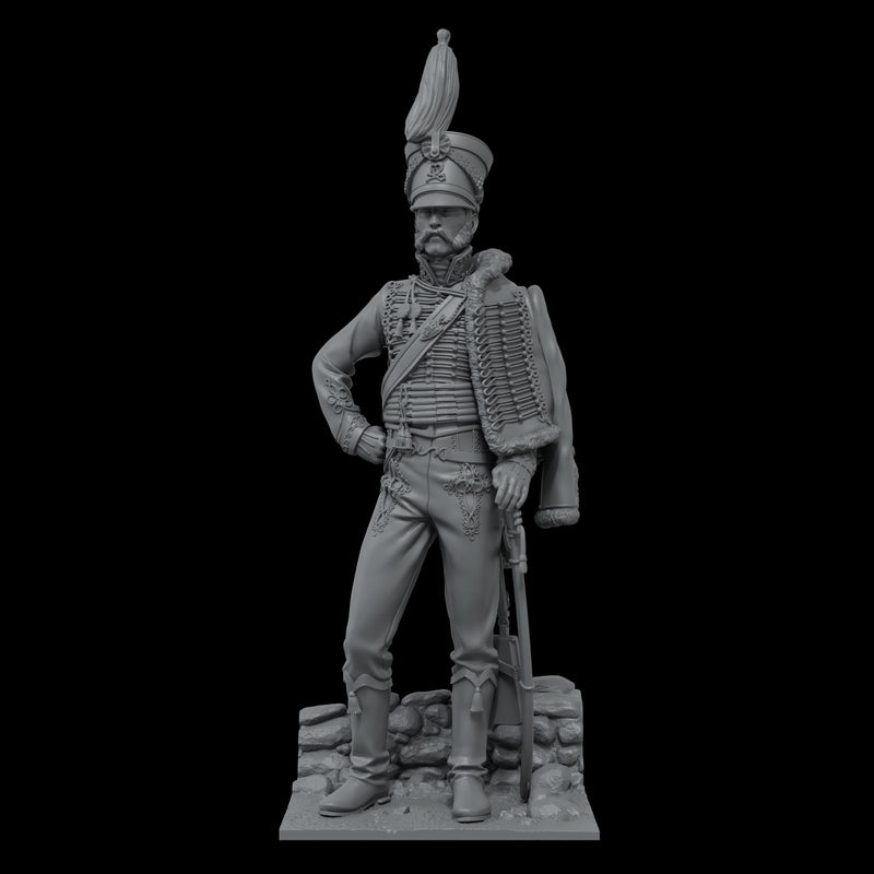 Scale 75 SNW-002 Figures Napoleonic Hussar Officer Brunswick 1815 75mm