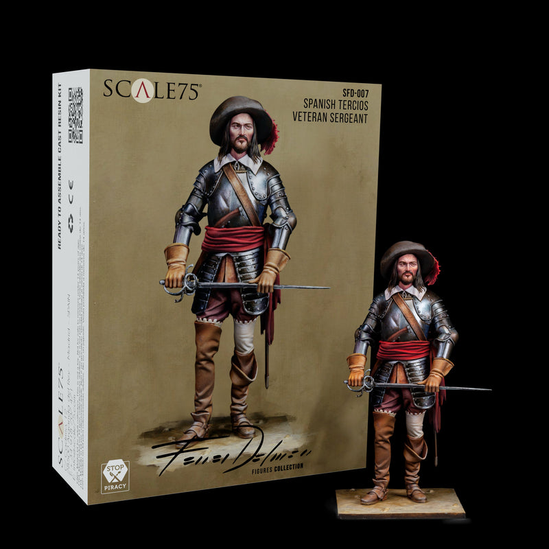 Scale 75 SFD-007 Figures Ferrer Dalmau Spanish Tercios; Veteran Sergeant 75mm