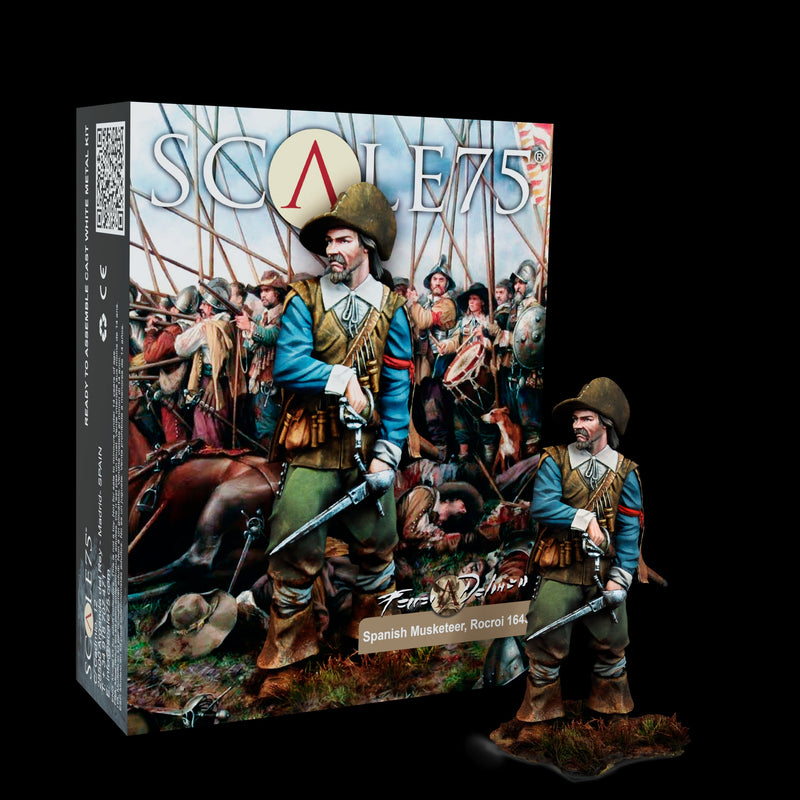 Scale 75 SFD-006 Figures Ferrer Dalmau Spanish Musketeer; Rocroi 1643 75mm