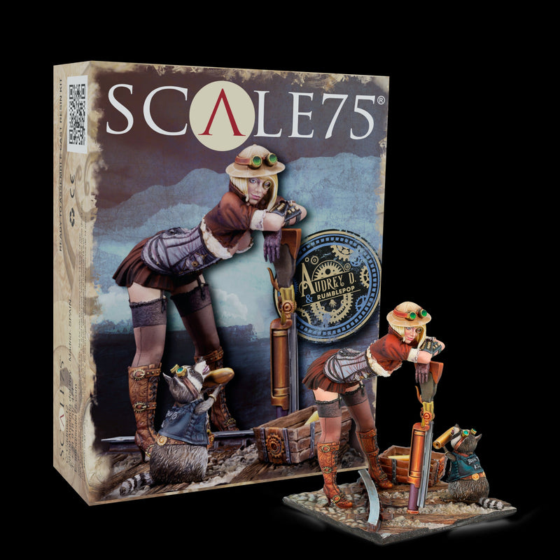 Scale 75 SSP-016 Figures Steam Wars Audrey D. & Rumblepop  75mm