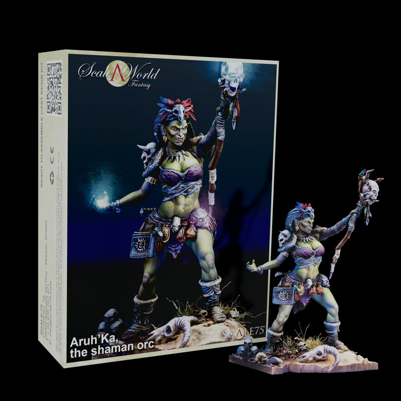 Scale 75 SCF-017 Figures Scale World Fantasy Aruh Ka The Shaman Orc 75mm
