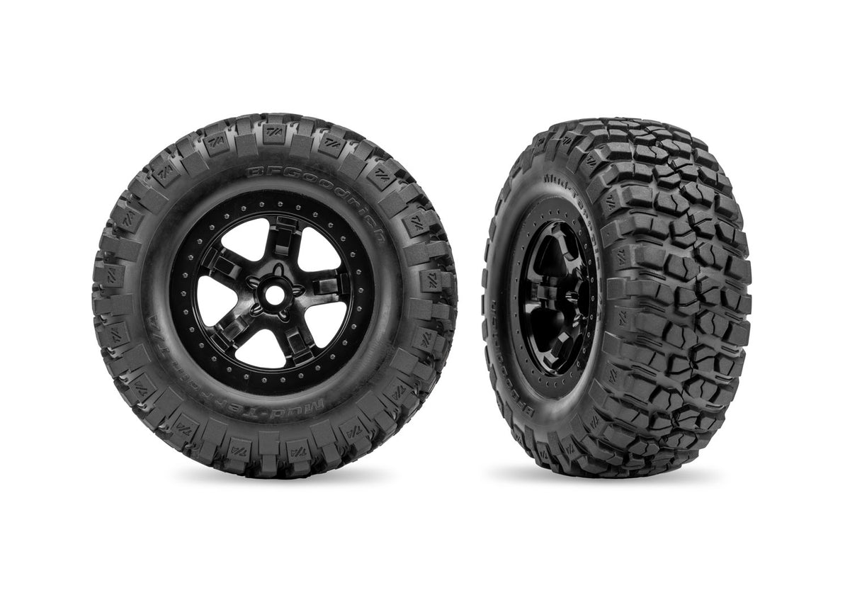Traxxas Short Course Truck BFGoodrich Black RC Wheel & Tyre Set